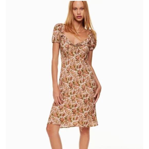 Aritzia Sunday Best Letti Dress Floral Puff Sleeve Mini Size Small - Picture 1 of 8